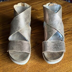 Eileen Fisher Sport Platform Crisscross Sandals